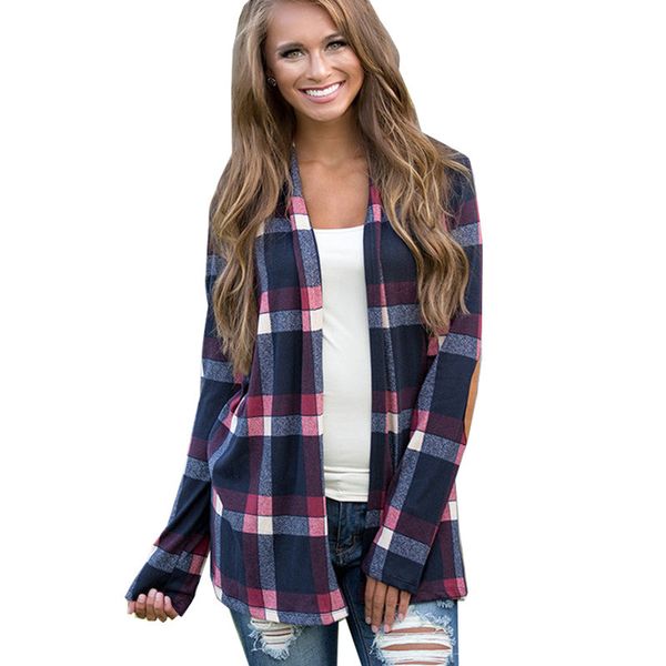 

женщины свитер 2018 осень зима с длинным рукавом вязаный плед кардиганы повседневные свободные свитера джемпер верхняя одежда куртки пальто, White