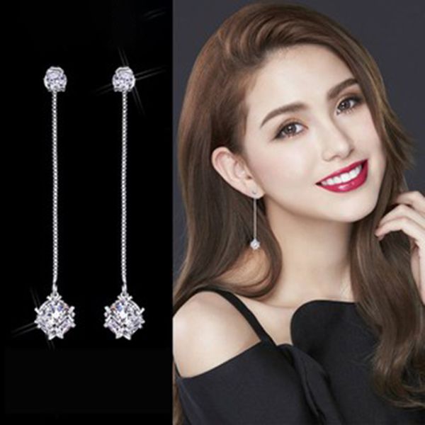 

fashion women earrings pendants tassel ear clip elegant jewellery gifts-earrings, Silver
