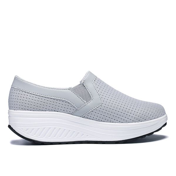 

spring and summer shake large size rocking shoes women's breathable mesh shoes ozhouzhan platform women's thick bottomed f, Black