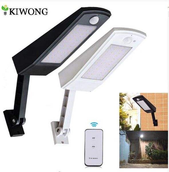 

900lm led solar light outdoor waterproof lighting for garden wall 48 leds four modes rotable pole solar lamp newest