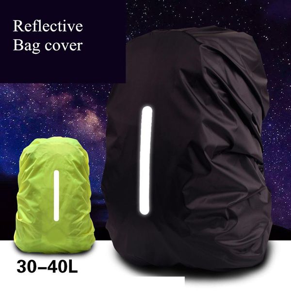 

10-40l reflective waterproof backpack dustproof outdoor hiking backpack rain cover ultralight shoulder protect bag rain