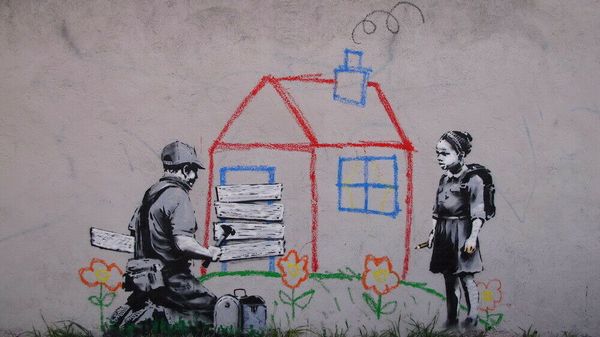 

бэнкси crayon для закрытия home decor расписанную hd печати живопись маслом на холсте wall art canvas картинки 200119