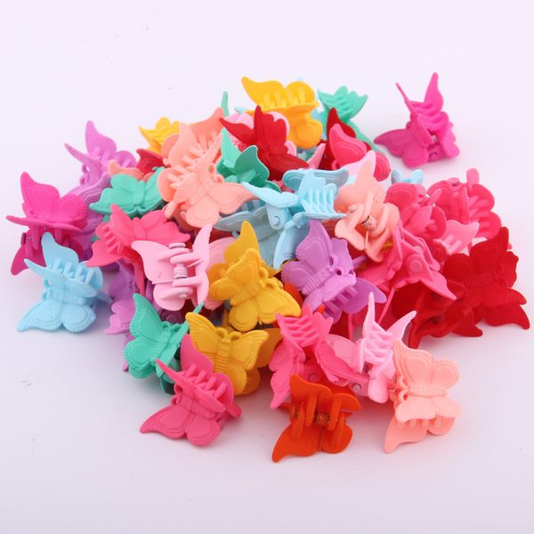 

hair accessories mini hair claws for baby multi colors plastic hair clips butterfly design for children