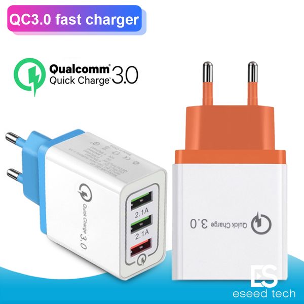 

QC 3,0 зарядное устройство 3 порта Переносной адаптер Быстрая зарядка нескольких USB