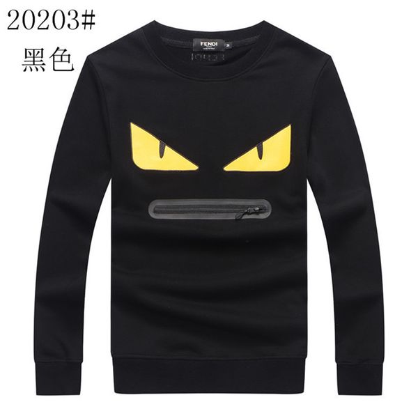 

casual shirt sweater print new round neck sweater ladies men's cotton solid color letter printing 06, Black