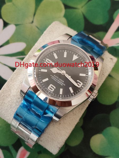 

selling luxurymen's folding watch factory supplier sapphire steel 39mm automatic mechanical 214270 black dial mens, Slivery;brown