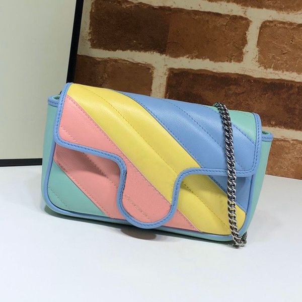 

woman designer bags luxury shoulder bags genuine leather marmont super mini bag size 16.5*10.5*5.1 cm model 476433
