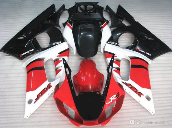 

4gifts новый abs обтекатель комплекты подходят для yamaha yzf-r6 98-99-00-01-02 yzf600 1998 1999 2000 2001 2002 обтекатели набор красный чер