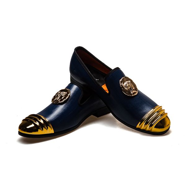 

blue leather flats shoes male casual patent meijiana handmade loafers soft driving slip-on fashion comfortable mens, Black