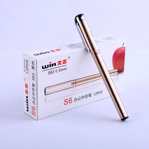 

60pcs new simple gel pen metal office school supply handles rose gold cute stationery sweet gel pen wholesale