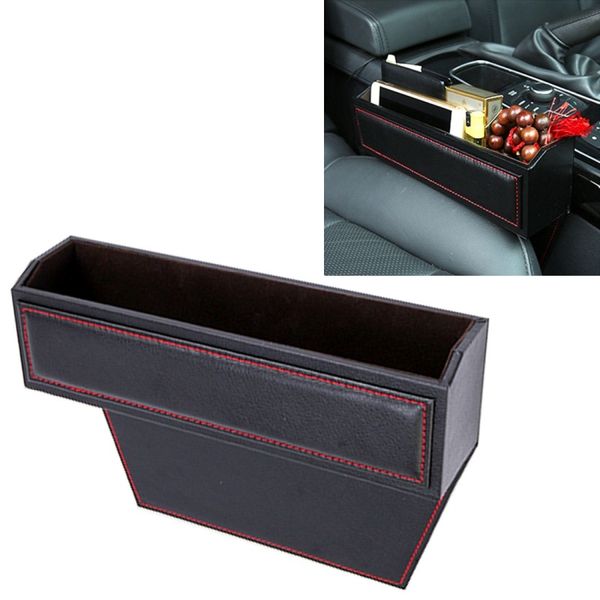 

2pcs car seat crevice storage box without interval cup drink holder organizer auto gap pocket stowing tidying for phone pad card coin case a