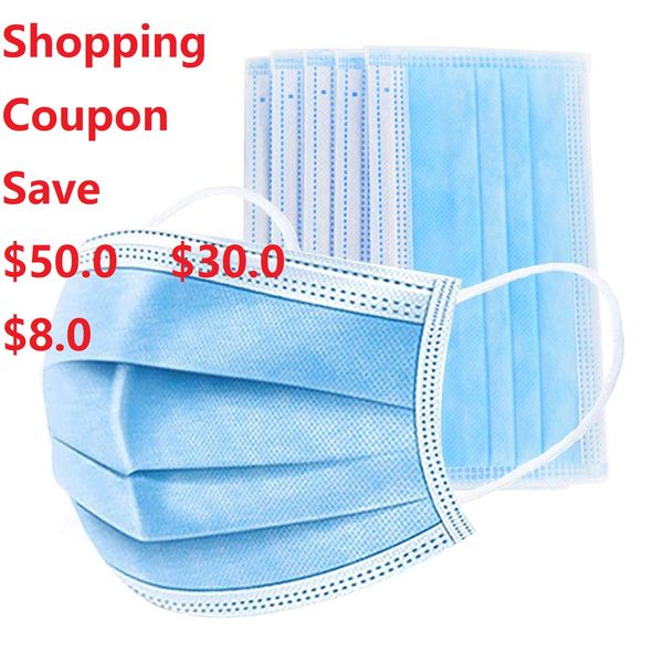 

in stock 3ply face masks disposable bfe95% marks face shield earloop