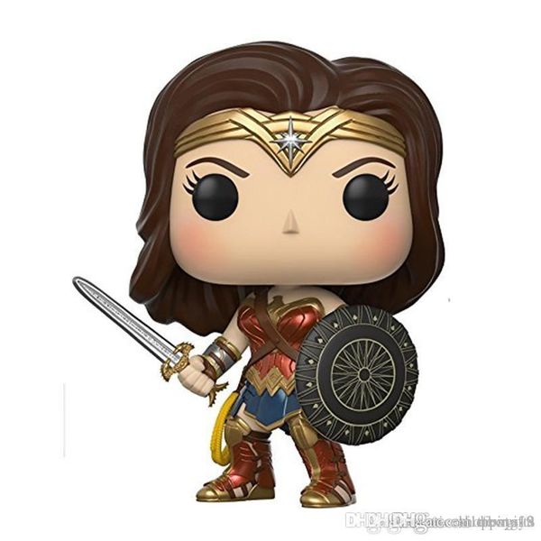 

t15 super woman funko pop anime action figure animation 9-11cm diana cassidy hippolytus bat mancaptain jack salazar figure models box wonder
