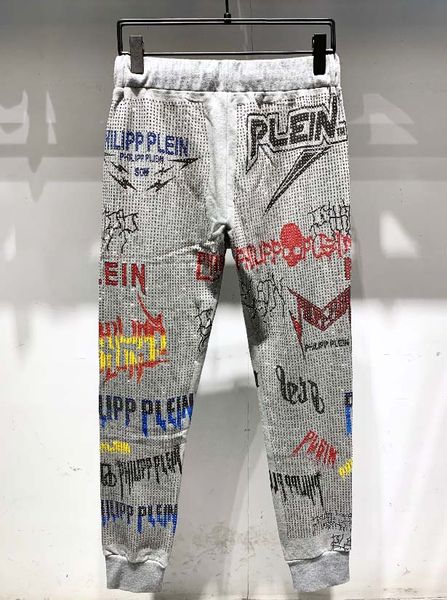 

pp mens casual pants luxury designer pants large size loose outdoor jogging suit cool locomotive riding brand men fashion pants, Black