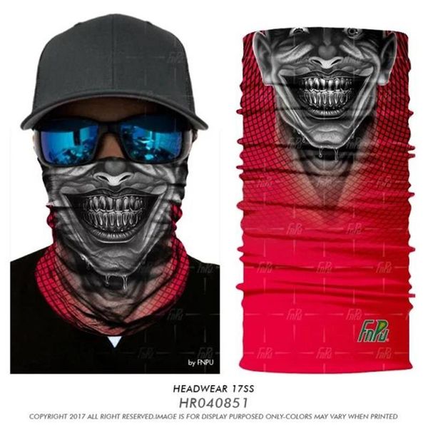 

3d skull headband motorcycle half face mask plaid neck tube outdoors sports red ghost cycling neck gaiter hiking ski balaclava