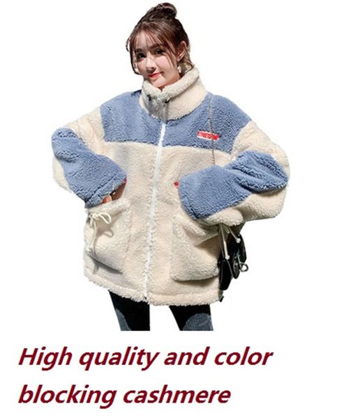 

19fw новые женщины тяжелая fit ягнят шерсти пальто свитера кардигана official сотрудничества и contrast высокого качества lamb s, Black