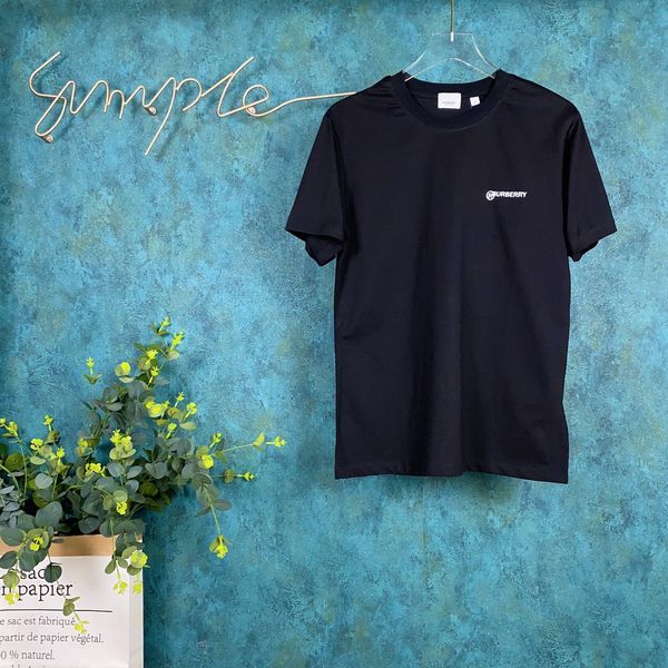 

2020ss весной и летом новый высококачественный хлопок печати короткий рукав круглый шею панель t-shirt размер: -l-xl-xxl-xxxl цвет: черный, White;black