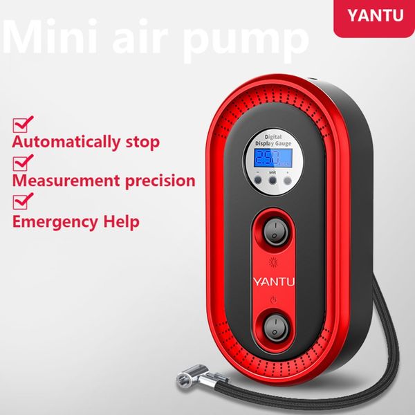 

auto portable mini air compressor 12v car electric tire air inflator pump truck/bicycle/basketball high quaility