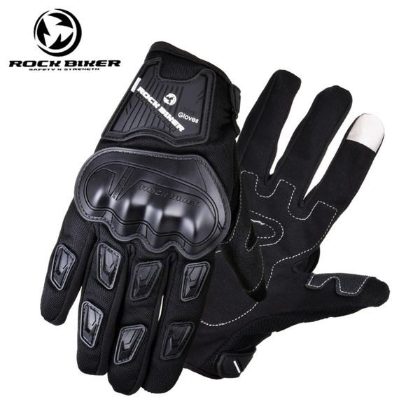 

rock biker full finger motorcycle gloves motocross guantes moto luva motociclista cycling mountain bike mtb gloves motorcycle, Black