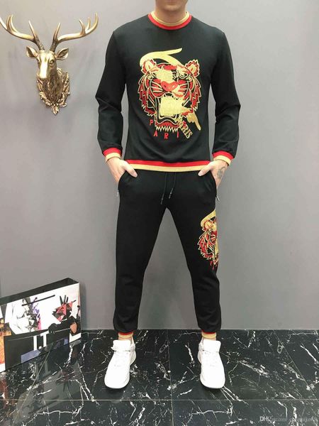 

ad men sets hooded tracksuit track sweat suits three stripes male sweatsuit mens sporting suits mens clothing, Gray