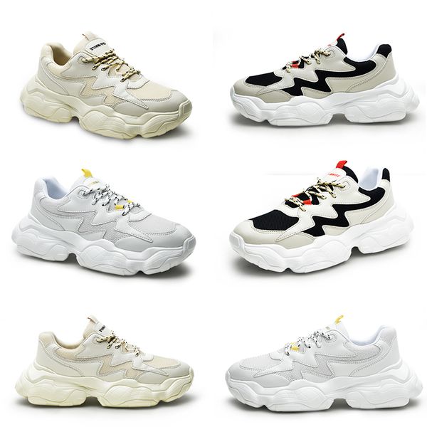 

2020 new arrivla men women running sport shoes fashion triple white yellow black grey non brand sneaker size 39-44, White;red