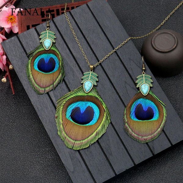 

women fashion geometric shape feather pendant hook necklace casual plastic gem, drop earrings jewelry set, Silver