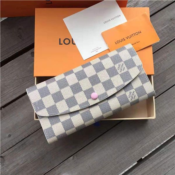 

2020 fashion new style european and american style buckle long leather wallet 60136, Red;black