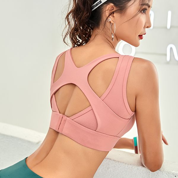

women sports bra bra running yoga brassiere workout gym fitness high impact shockproof for dancing training vest tank, White;black