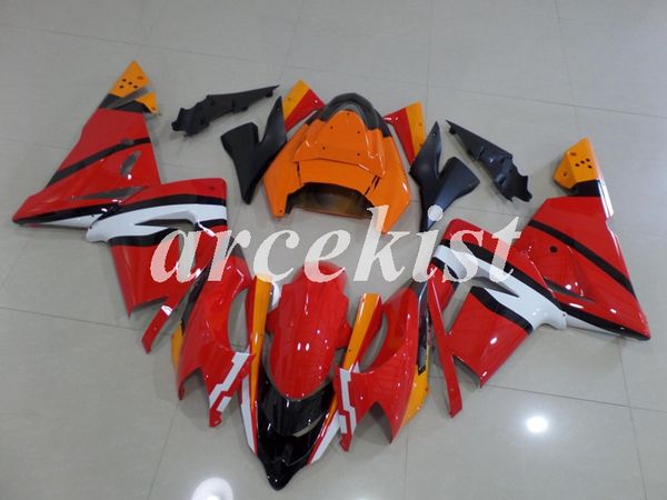 

4gifts нового abs полных обтекатели комплект подходит для kawasaki ninja zx10r zx10r 2004 2005 10r 04 05 телесной набор красного апельсина