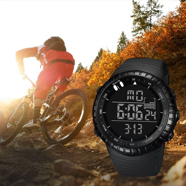 

fashion men's outdoors electronic watch simple silicone strap male's sports watch led display luminous alarm clock relogio, Slivery;brown