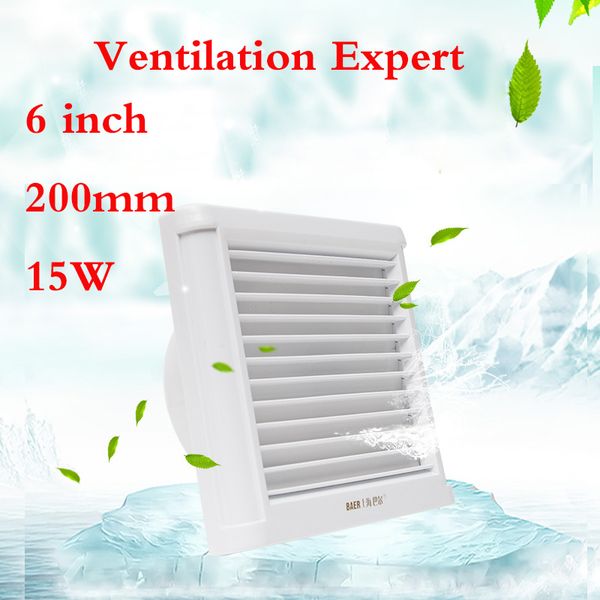 

glass window ventilation fan 6 inch mute strong 150mm wall waterproof bathroom exhaust fan remove formaldehyde pm2.5