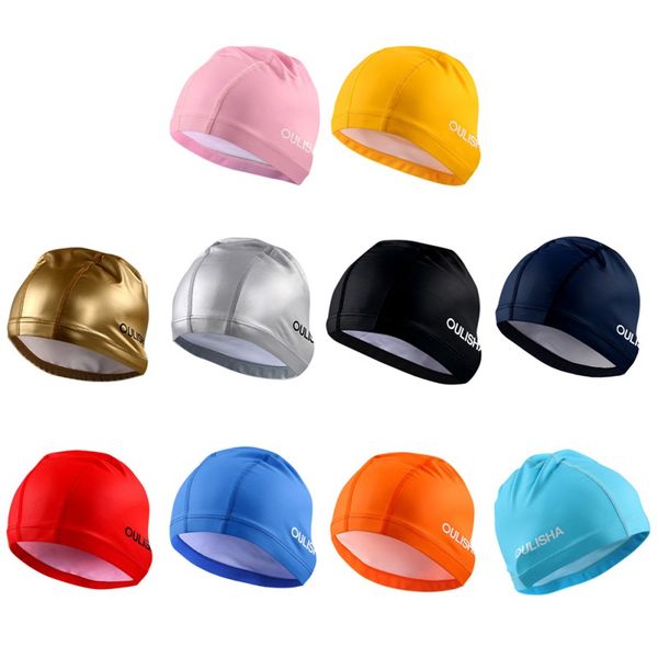 

swimming cap male and female swimming caps universal lightweight waterproof breathable elastic cap sportswear accessories