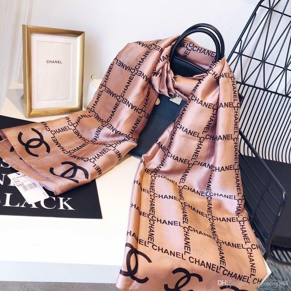 

2019 summer brand silk scarf womens scarf designers letter floral thin scarf long scarves size 180x90cm