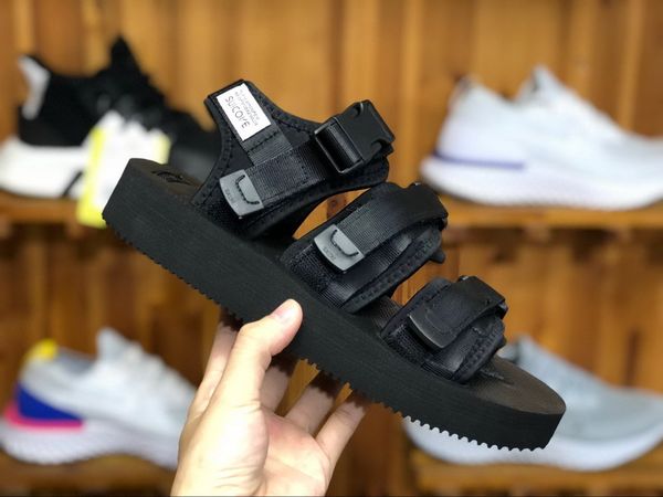 

hot sale-new top quality suicoke moto vs cab кау 18ss сандалии для мужчин женщины моды clot slide черный красный тапочки санда llll, Black