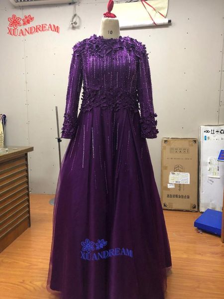 

100% реальное горячее вечернее платье instagram vestidos de festa формальные длинные рукава с 3d цветочным дешевым вечерним платьем платье x, White;black