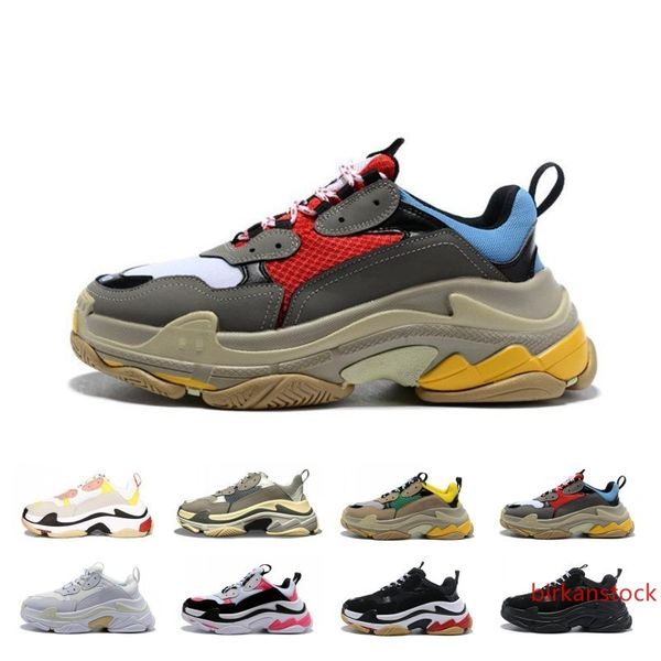 

designer paris 17fw triple s sneakers for men women black red white green casual dad shoes tennis increasing sneakers