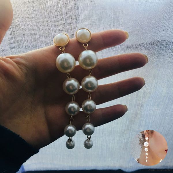 

Design Simulation Pearl Earrings Female Models 2019 Earrings Fashion Gold Geometric Round Earrings New Wedding Jewelry