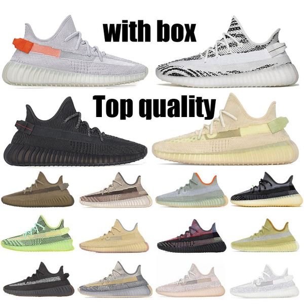

2020 kanye west v2 running shoes cinder tail light zebra yecheil cream desert sage men women sneakers size36-48with half