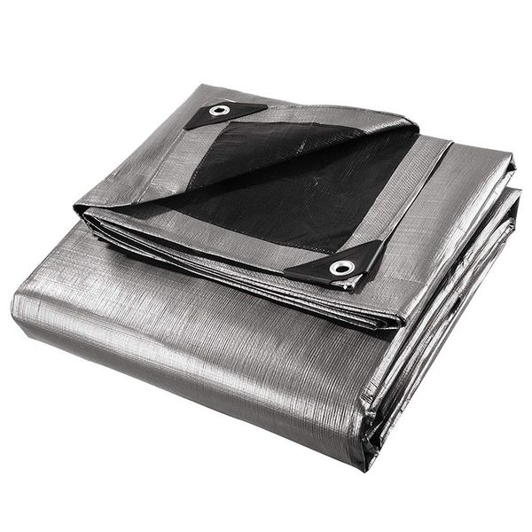 

waterproof tarpaulin heavy duty poly tarp ground sheet outdoor camping tent cover with eyelets 2.4x3m