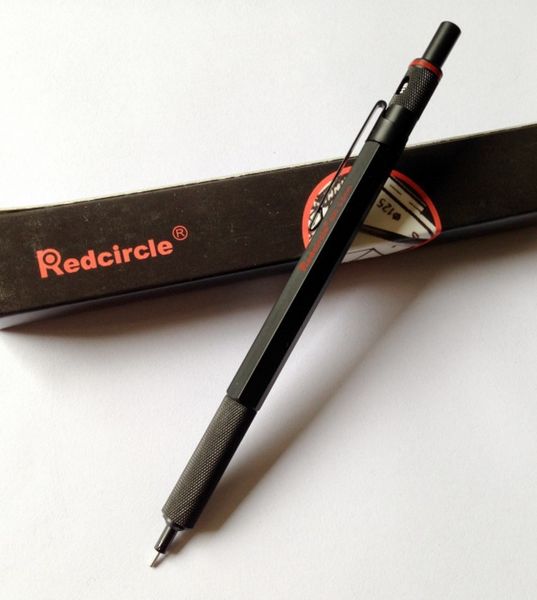 

redcircle 600 metal lead holder mechanical pencil 0.5 mm 0.7 mm 09/1.0 2.0 sketching pencil for drawing, Blue;orange