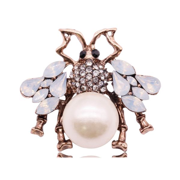 

originality bees pearl brooch alloy rhinestone insect woman accessories brooch clothes & accessories parts pin, Gray
