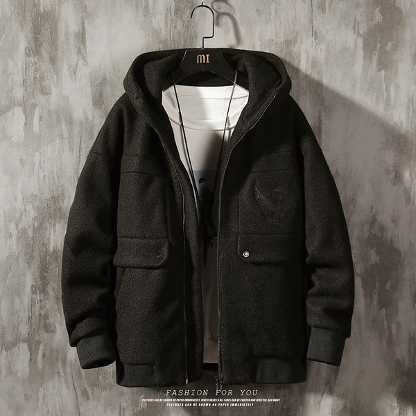 

men's down & parkas winter fashion casual loose, Black