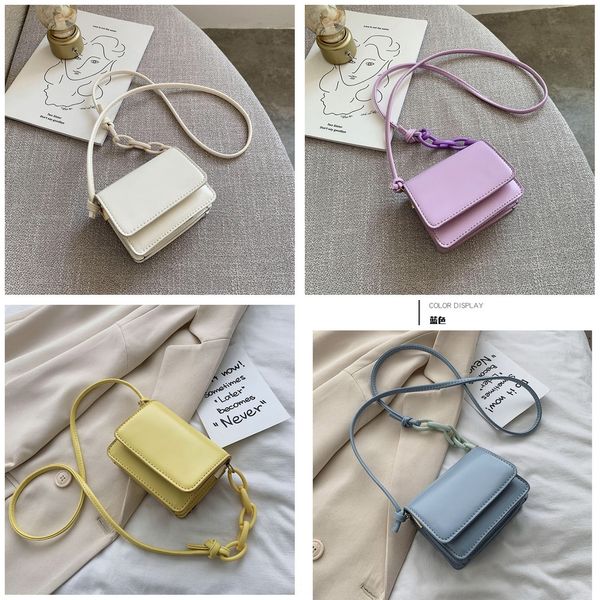 

summer small square women's 2020 fashionable texture western style cross bag mini contrast color small square bag