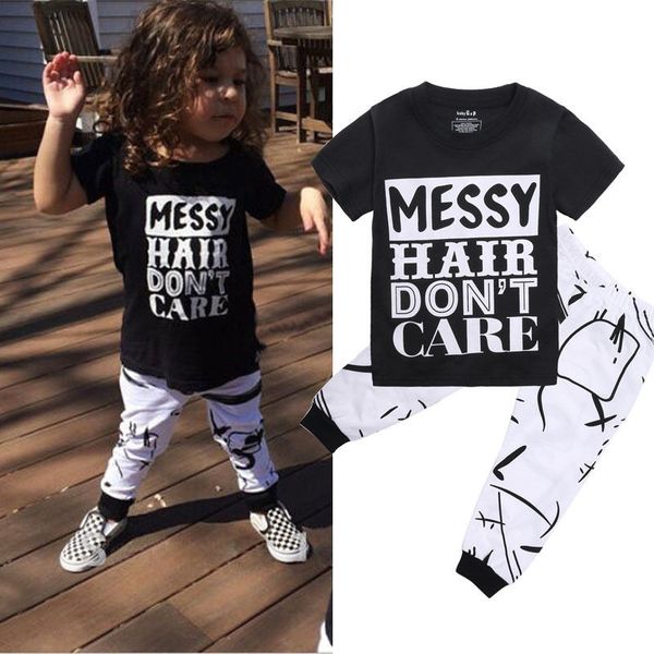 

2pcs/set Kids Clothes Children Clothing Set Toddler Kids Baby Girls Outfit Clothes T-shirt Tops+Long Pants Trousers 2PCS Set