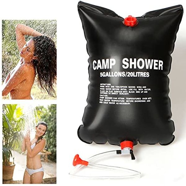 

solar camp shower bag 20l solar energy heated outdoor shower bag portable bathing for outdoor travel hiking climbing