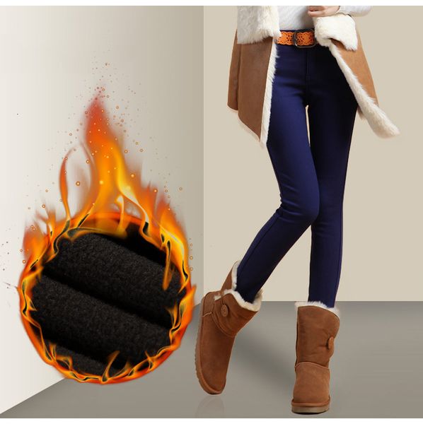 

брюки женщины теплый толстый зимний брюки карандаш женщины плюс размер теплый флис зима женщины брюки женский velvet дамы офис pant осень, Black;white