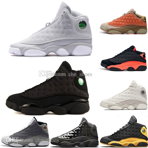 

new 13 13s cap and gown terracotta blush mens basketball shoes chicago black infrared flints bred men sport sneakers designer eur36-47