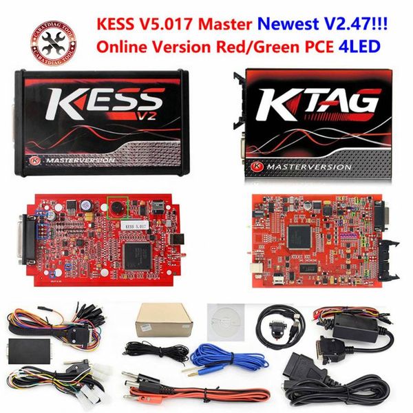 

online eu red kess v2 5.017 v2.47 master no token ktag ecu programmer v7.020 obd2 ecu chip tuning manager tuning kit ktag v7.020