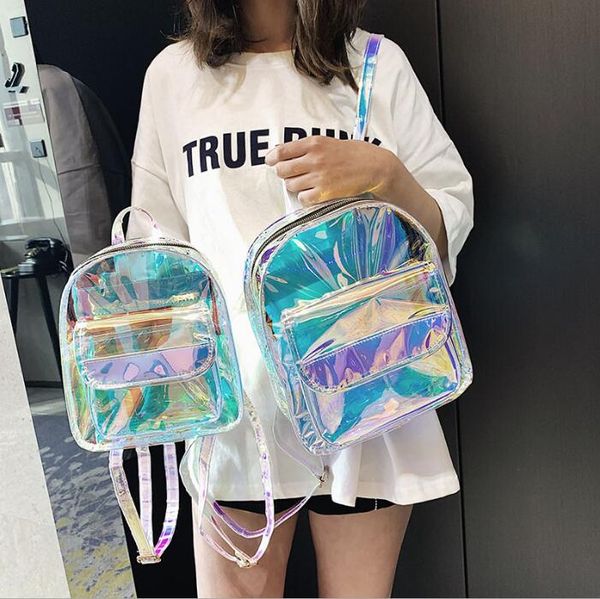

new harajuku laser transparent backpack