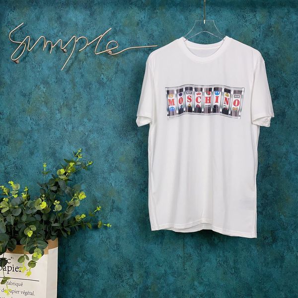 

2020ss весной и летом новый высококачественный хлопок печати короткий рукав круглый шею панель t-shirt размер: -l-xl-xxl-xxxl цвет: черный, White;black